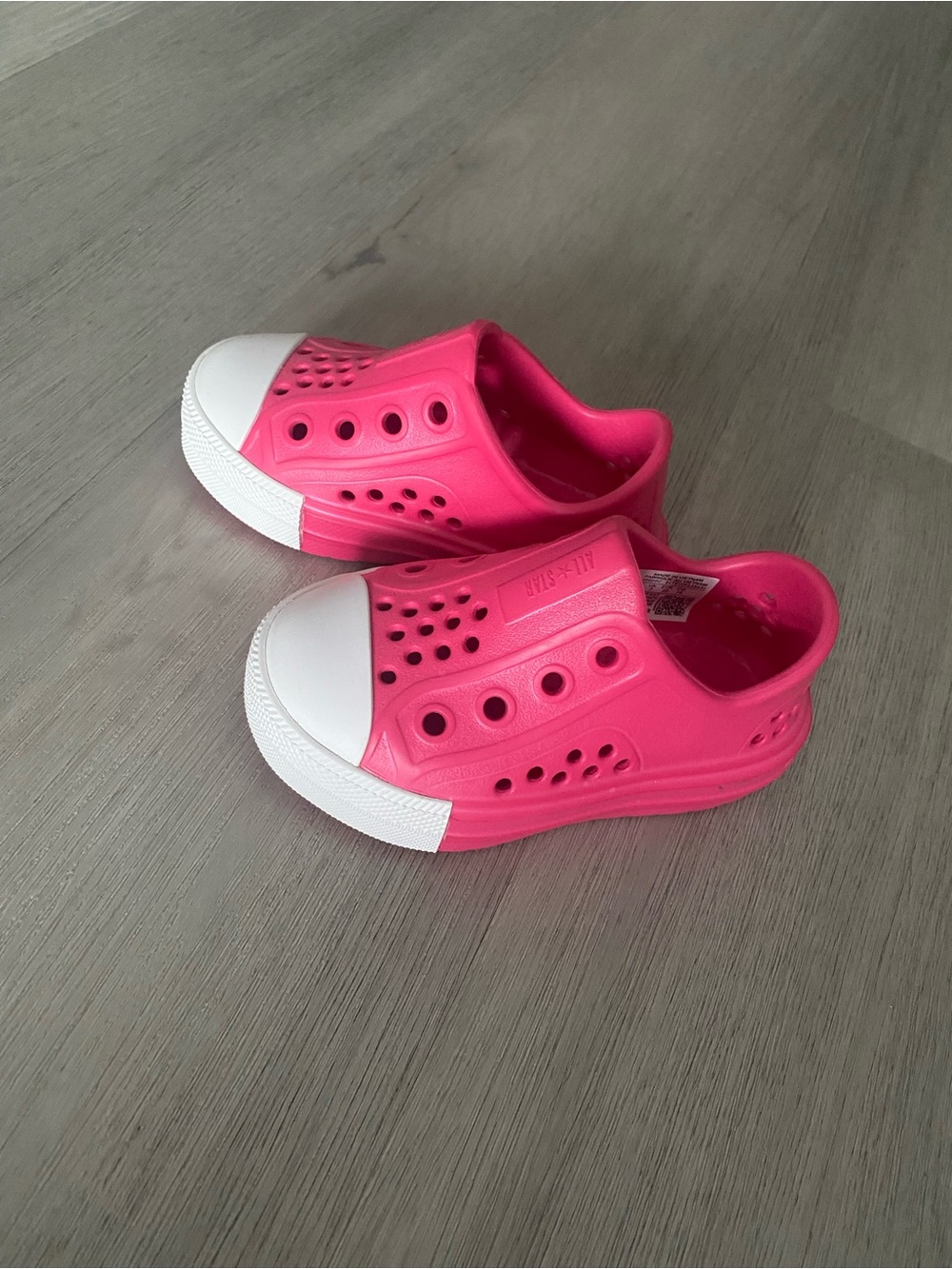 Converse Kids Hot Pink Slip-On Water Shoes with White Toe Caps